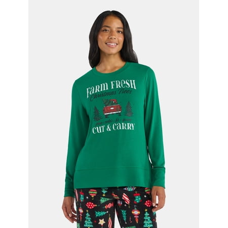 Women's Christmas Cut & Carry Crewneck Hacci Top from Holiday Time, Sizes S-XXXL