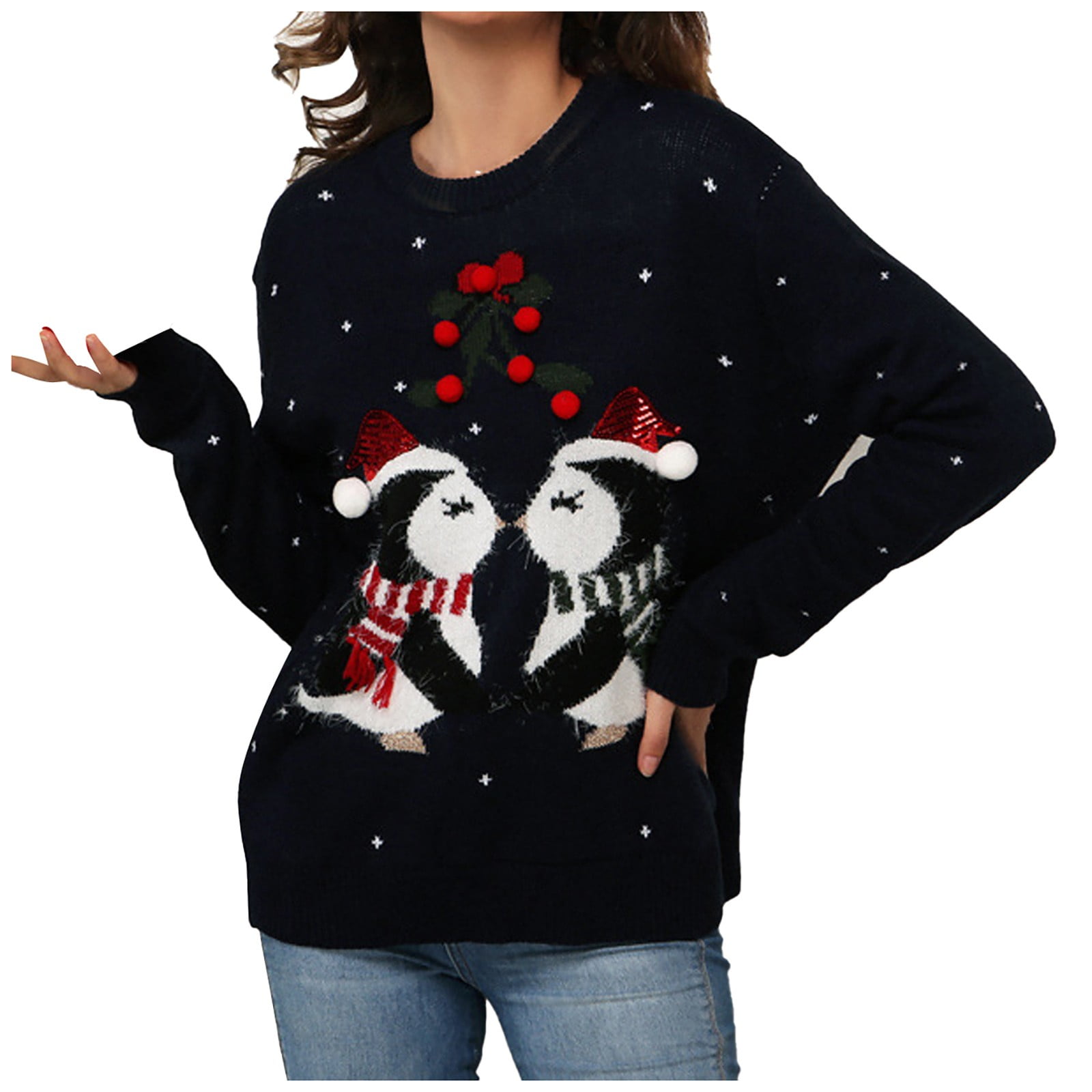 Furry christmas sweater top