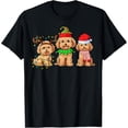 thumbnail image 1 of Women's Christmas Dog Graphic Breathable T Shirt Cotton Short Sleeve Round Neck Top Black S-5XL, 1 of 5