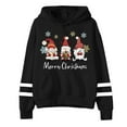 thumbnail image 1 of Women's Christmas Doll Snowflake Print Hoodie Long Sleeve Pullover Sweatshirt, 1 of 2