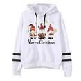 thumbnail image 1 of Women's Christmas Doll Snowflake Print Hoodie Long Sleeve Pullover Sweatshirt, 1 of 2
