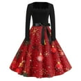 Women's Christmas Dresses Xmas Snowflake Print Dresses Christmas Tree