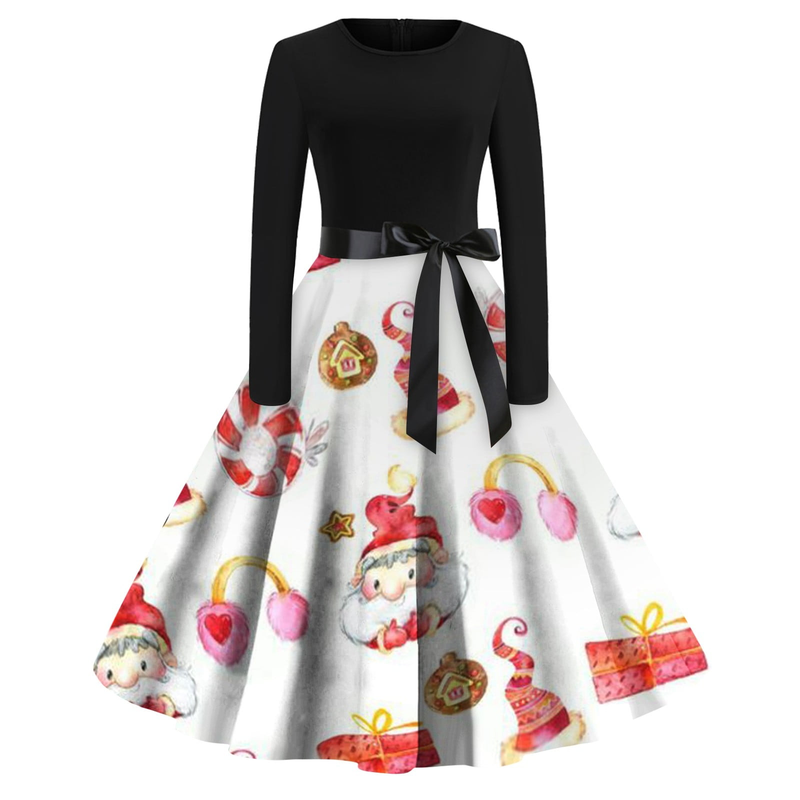 Women's Christmas Dresses Xmas Snowflake Print Dresses Christmas Tree