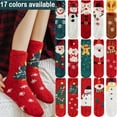 thumbnail image 1 of Women's Christmas Fuzzy Sock, Holiday Xmas, Novelty Colorful Patterns, 1 of 2