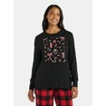 thumbnail image 1 of Women's Christmas Holiday Spread Crewneck Hacci Top from Holiday Time, Sizes S-XXXL, 1 of 5