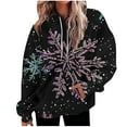 thumbnail image 1 of Women's Christmas Hoodies Oversized Sweatshirts Pullover Fashion Christmas Graphic Printed Sweaters Loose Long Sleeves Xmas Holiday Clothing Tops with Pocket, 1 of 7