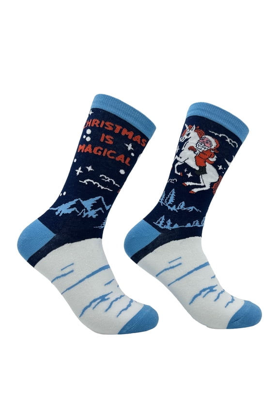 Women's Christmas Is Magical Socks Funny Sarcastic Christmas Graphic Footwear