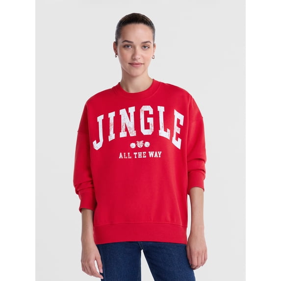 Christmas Women's and Women's Plus Fleece Sweatshirt from Holiday Time ...