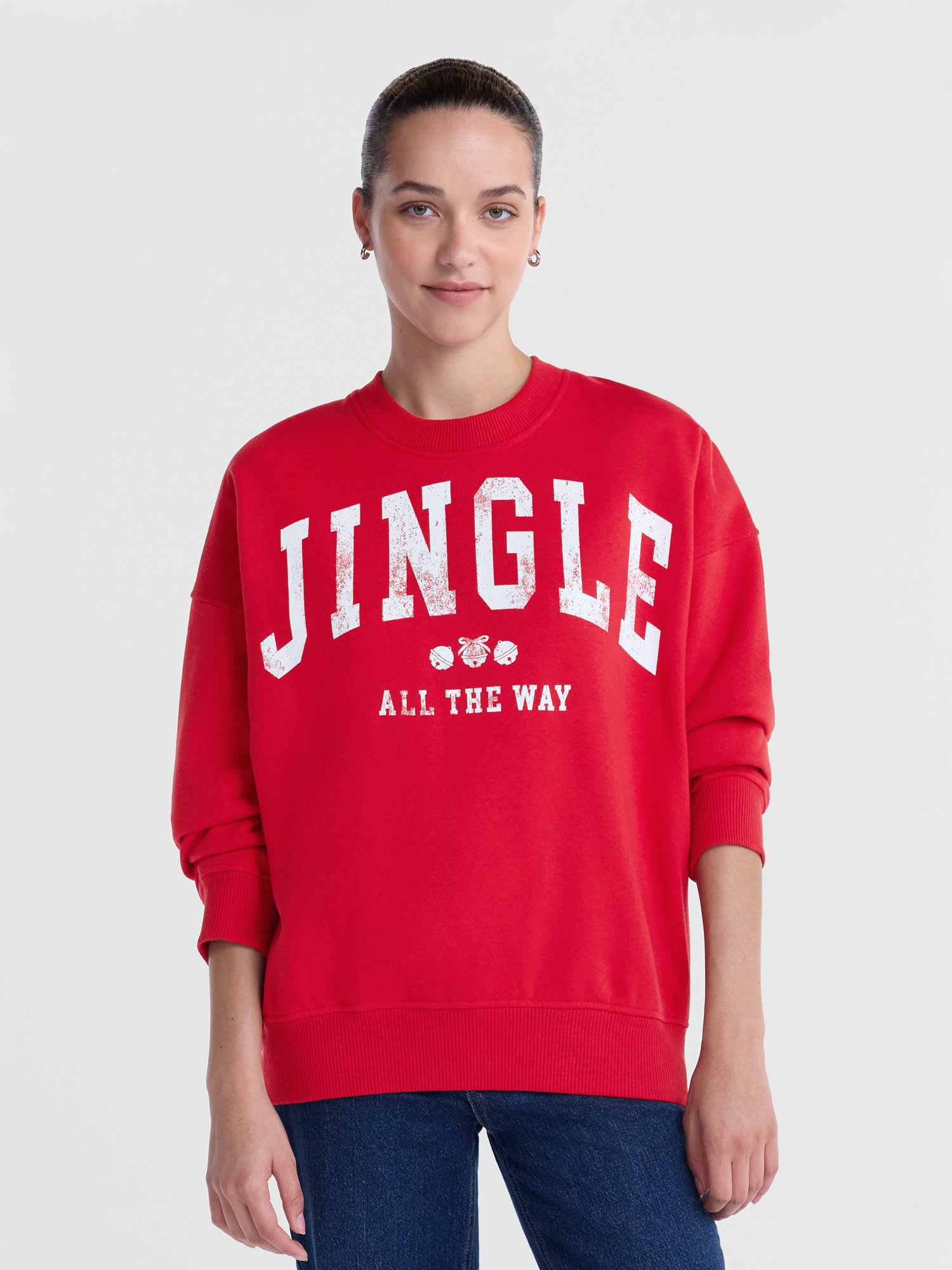 Women S Christmas Jingle Sport Graphic Fleece Top From Holiday Time Sizes S 4X: Key Details Before Checkout
