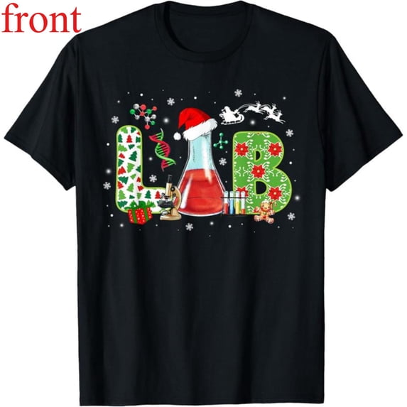Women's Christmas Lab Graphic Cotton T Shirt Casual Short Sleeve Comfortable Round Neck Top Black S-5XL