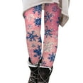Women's Christmas Leggings Xmas Snowflake Print Yoga Pants Stretch Butt