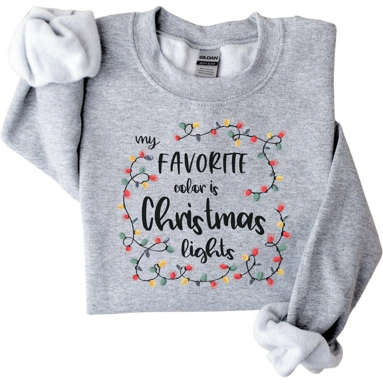 Christmas lights sweatshirt sale