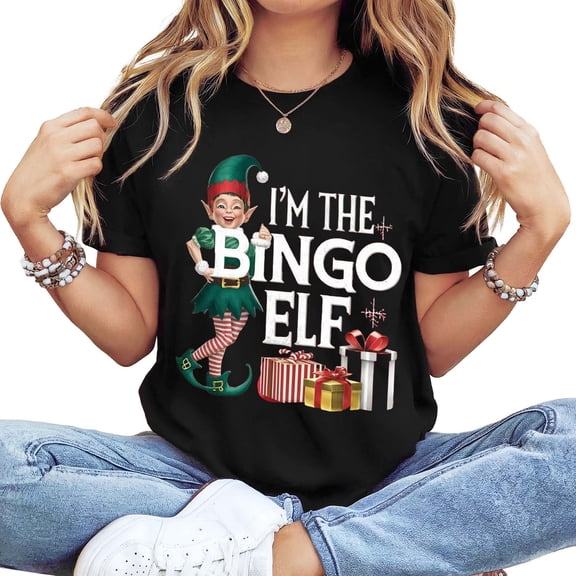 Women's Christmas "Mele Kalikimaka" Surfboard Print Long Sleeve Top, Red Black Plaid Casual Festive Holiday Shirt