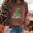 thumbnail image 1 of Women's Christmas Merry Letters Casual Long Sleeved Hoodie, 1 of 3