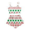 thumbnail image 1 of Women's Christmas Pajama Set Sleeveless Top and Shorts 2 Piece Comfortable Sleepwear Cozy Holiday Nightwear Soft Outfit, 1 of 2