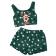 thumbnail image 1 of Women's Christmas Pajama Set Soft Tank Top and Shorts Cozy Sleepwear Loungewear Outfit Holiday Nightwear Comfortable Two Piece, 1 of 2