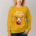 thumbnail image 1 of Women's Christmas Pattern Crew Neck Pullover Cozy Clothes Autumn Winter, 1 of 11