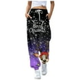 thumbnail image 1 of Women's Christmas Print Casual Pants Stylish Comfortable Holiday Fashion Trousers for Everyday Wear, 1 of 2