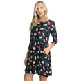 thumbnail image 1 of Women's Christmas Print Dress, All Things Christmas Print, S, 1 of 5
