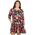 thumbnail image 1 of Women's Christmas Print Dress, Nutcracker Christmas/Navy, 3XL, 1 of 5