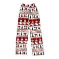 thumbnail image 1 of Women's Christmas Print Plush Pajama Pants, Soft and Comfortable Home Wear Trousers for Winter, Casual Sleepwear with Festive Design,Watermelon Red,S, 1 of 5