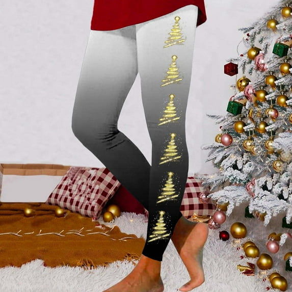 Women's Christmas Printed High Waist Tights Lifting Exercise Leggings Yoga Pants Maternity Workout Leggings plus Size Maternity Workout Pants Cute Women Tops Shiny Leggings plus Size Women Leggings