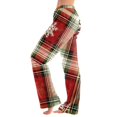 thumbnail image 1 of Women's Christmas Printed Plush Casual Pants with Drawstring Elastic Waist, Long Trousers for Home and Casual Wear, Comfortable Design,Multicolor,M, 1 of 6