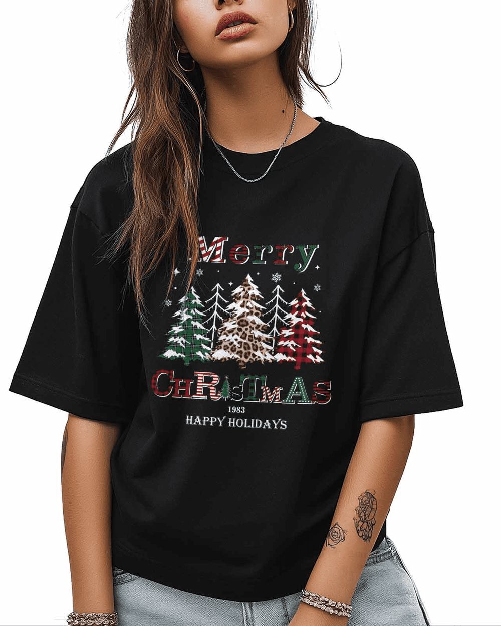 Women’s Christmas Shirt Stylish Holiday Graphic Tee with Festive — free download