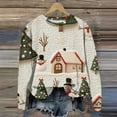 thumbnail image 1 of Women's Christmas Sweater, Long Sleeve, Festive Holiday Design, Red, Winter Fashion, Comfortable Fit, Casual Wear, 1 of 4