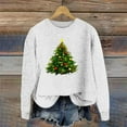 thumbnail image 1 of Women's Christmas Sweater Soft Sweaters for Women Casual Christmas Round Neck Long Sleeve Sweater with Loose Fit and Unique Christmas Prints, 1 of 4