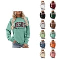 thumbnail image 1 of Women's Christmas Sweatshirt 2026 Long Sleeve Crewneck Bible Verse Christian Sweat Shirts Pullover Top, 1 of 4