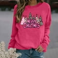 thumbnail image 1 of Women's Christmas Sweatshirt Graphic Print Long Sleeve Crewneck Sweatshirt Pullover Holiday Party Top Cozy Casual Streetwear Style, 1 of 3