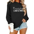thumbnail image 1 of Women's Christmas Sweatshirts Casual Crew Neck Blouses Top Xmas Holiday Winter Sweater Christmas Letter Printed Long Sleeve Shirts Pullover, 1 of 8