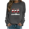 thumbnail image 1 of Women's Christmas Sweatshirts Crew Neck Tops Long Sleeve Sweatshirt Christmas Tree Print Thermal Blouse Comfort Casual Blouse Trendy 2025 Christmas, 1 of 4