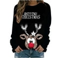 thumbnail image 1 of Women's Christmas Sweatshirts Fall Winter Round Neck Shirts Fashion Christmas Funny Printed Blouses Long Sleeve Sweaters Casual Xmas Holiday Pullover Tops, 1 of 6