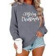 thumbnail image 1 of Women's Christmas Sweatshirts Fleece Xmas Holiday Tops Long Sleeve Shirts Crew Neck Pullover Sweater Blouses Light Warm Sweatshirt Fall Winter Outfits Y2K Clothes, 1 of 4
