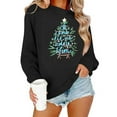 thumbnail image 1 of Women's Christmas Sweatshirts Merry Xmas Graphic Printed Sweaters Long Sleeve Crew Neck Blouses Casual Happy Holiday Shirts Pullover Top, 1 of 8