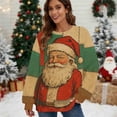 thumbnail image 1 of Women's Christmas Sweatshirts Plus Size Vintage Printed Round Neck Casual Sporty Long Sleeve Fleece Pullover, 1 of 7