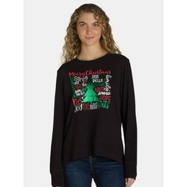 Holiday Time Women s Just Believe Christmas Graphic Tee Sizes S 3XL Walmart