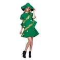 thumbnail image 1 of Women's Christmas Tree Party Dress Short Sleeve Shiny Dot Xmas Tree Fancy Hooded Dress, 1 of 1