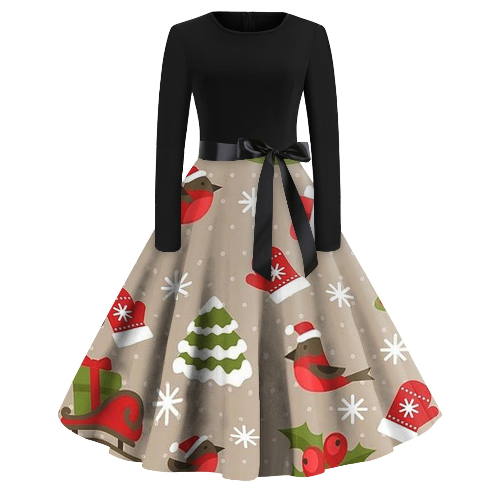 white christmas dresses Caterina Christmas Tree Swing Dress main image 0
