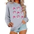 thumbnail image 1 of Women's Christmas Tree Sweatshirt: Novelty Drop Shoulder Tunic - Long Sleeve Party Pullover Blouse Festive Humorous Gift Lounge Top, 1 of 6
