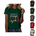 thumbnail image 1 of Women's Christmas Tshirt 2025 Short Sleeve Crewneck It's The Most Wonderful Time Of The Year Graphic Tees, 1 of 1