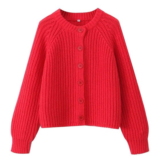 Women's Chunky Cardigan Sweaters  Spring Long Sleeve Button Down Knit Cardigans Outerwear Coats