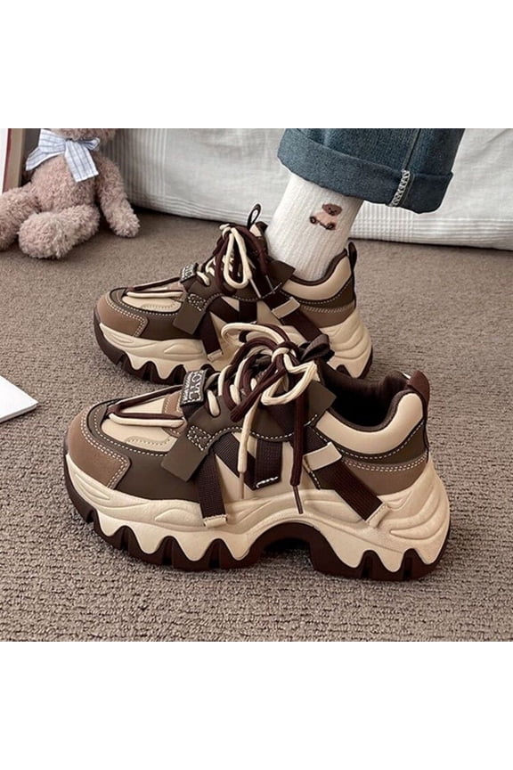 Women's Chunky Dad Sneakers, Street Style Platform Shoes Autumn New Fashion Casual Sports Shoes