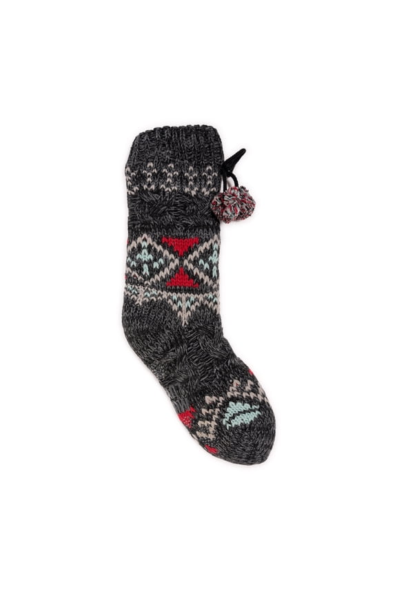 Women's Chunky Fairisle/Cable Mix Cabin Socks