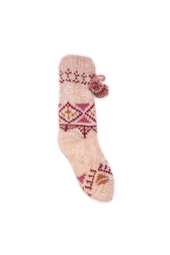 Women's Chunky Fairisle/Cable Mix Cabin Socks