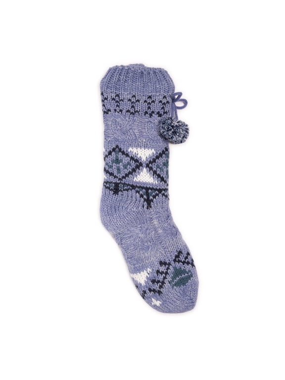 Women's Chunky Fairisle/Cable Mix Cabin Socks