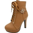 thumbnail image 1 of Women's Chunky Heel Ankle Boots | Lace-Up Winter Boots for Winter Style and Comfort, 1 of 9
