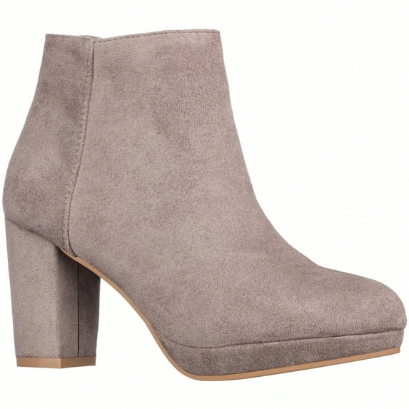 Women's Chunky Heel Ankle Boots Stylish High Heel Boots Round Toe Chunky Heeled Platform Fashion Boots
